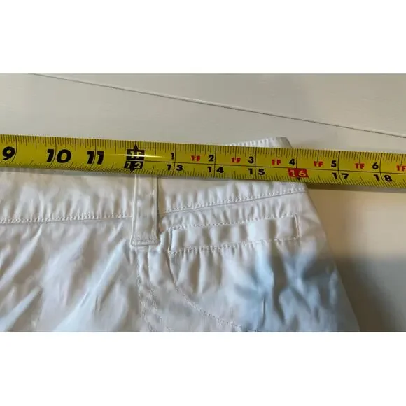 Tribal Extensible Stretch Bermuda Shorts Sz 8 White Neutral Coastal Preppy - Picture 5 of 7